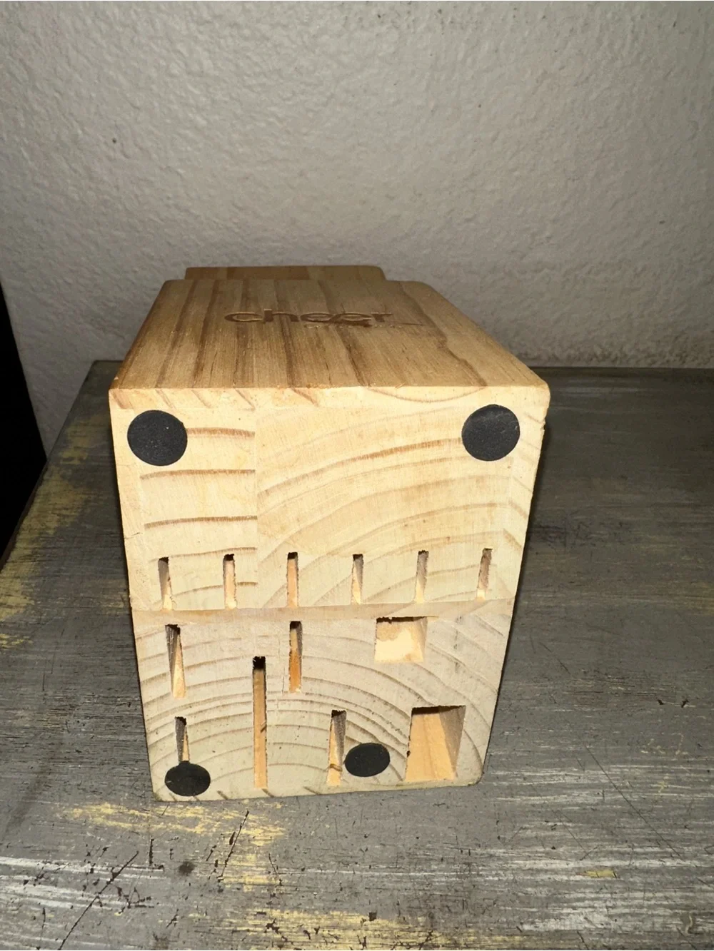 Cheer Collection Wooden Block For Knives-Knifes NOT Included